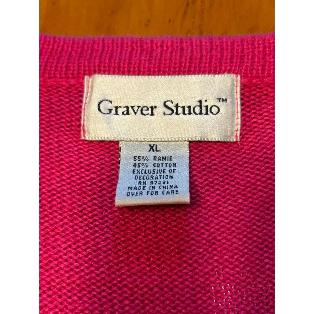 Graver Studio Y2K 3 Piece Set Butterfly Cardigan Shirt Skirt Pink Teal Fairy XL